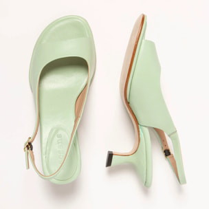 Sandalias con tacón S3165 NAPPA PASTEL GREEN/ GLERA color Pastel green
