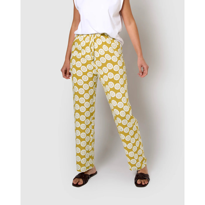 Pantalón viscosa baixas limón