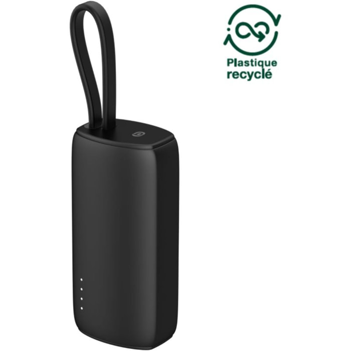 Batterie externe ESSENTIELB 5 000 mAh avec cable USB-C intégré