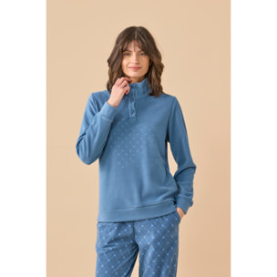 Pigiama donna invernale in micropile articolo cuore. Noidinotte