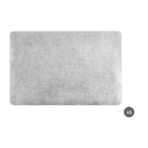Set 6 tovagliette rettangolari Excelsa – Platinum, PVC Argento