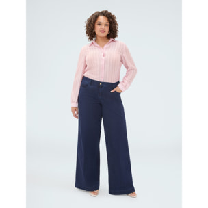 Fiorella Rubino - Jeans Wide Leg lavaggio blu navy - Blu