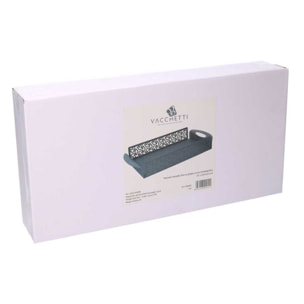 Vassoio in metallo frecce grigio rettangolare cm41x20h6,5