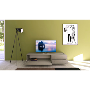 Porta TV 1 ribalta/2 cassetti 160x42x40 cm Solaria cashmere