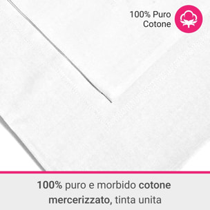 Coppia Federe 3 volani IPERSAN Puro Cotone Bianco
