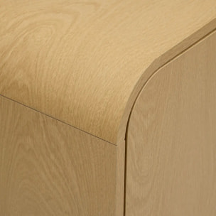 Buffet 2 portes 2 étagères Lee beige 100x40cm