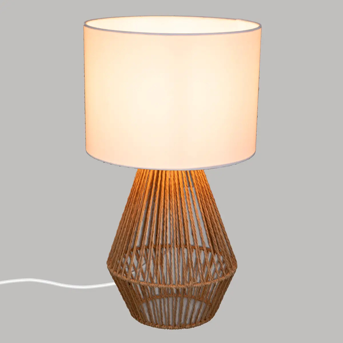 Lampe "Lila" - coton et métal - H40 cm