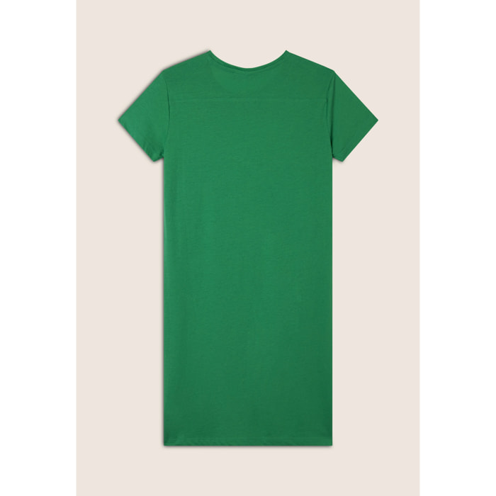 Vestito in jersey con perline dorate