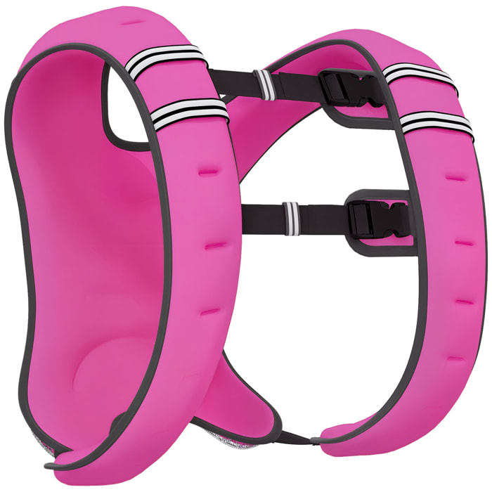 Gilet lesté 8 Kg - veste lestée de sport fitness - poche de rangement intégrée - Oxford rose