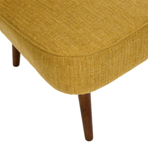 Fauteuil Aera en Tissu Jaune Ocre L69xl57xH72,5 cm