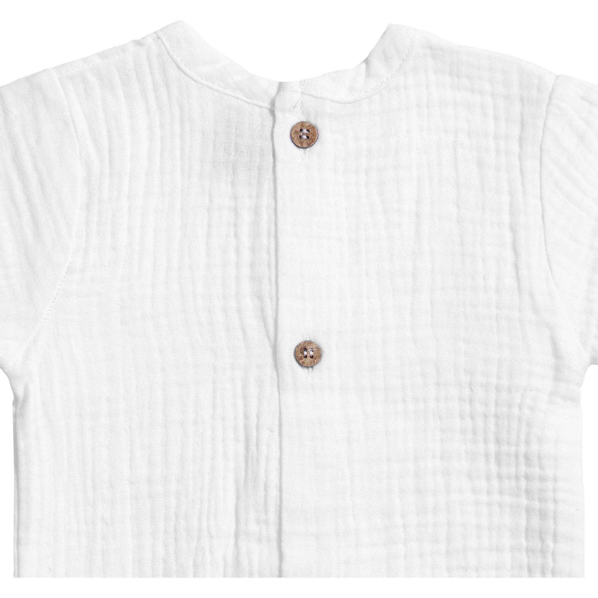 Body bebé manga corta bambula botones