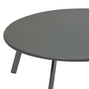 Table d'appoint de jardin Saona D90cm gris graphite