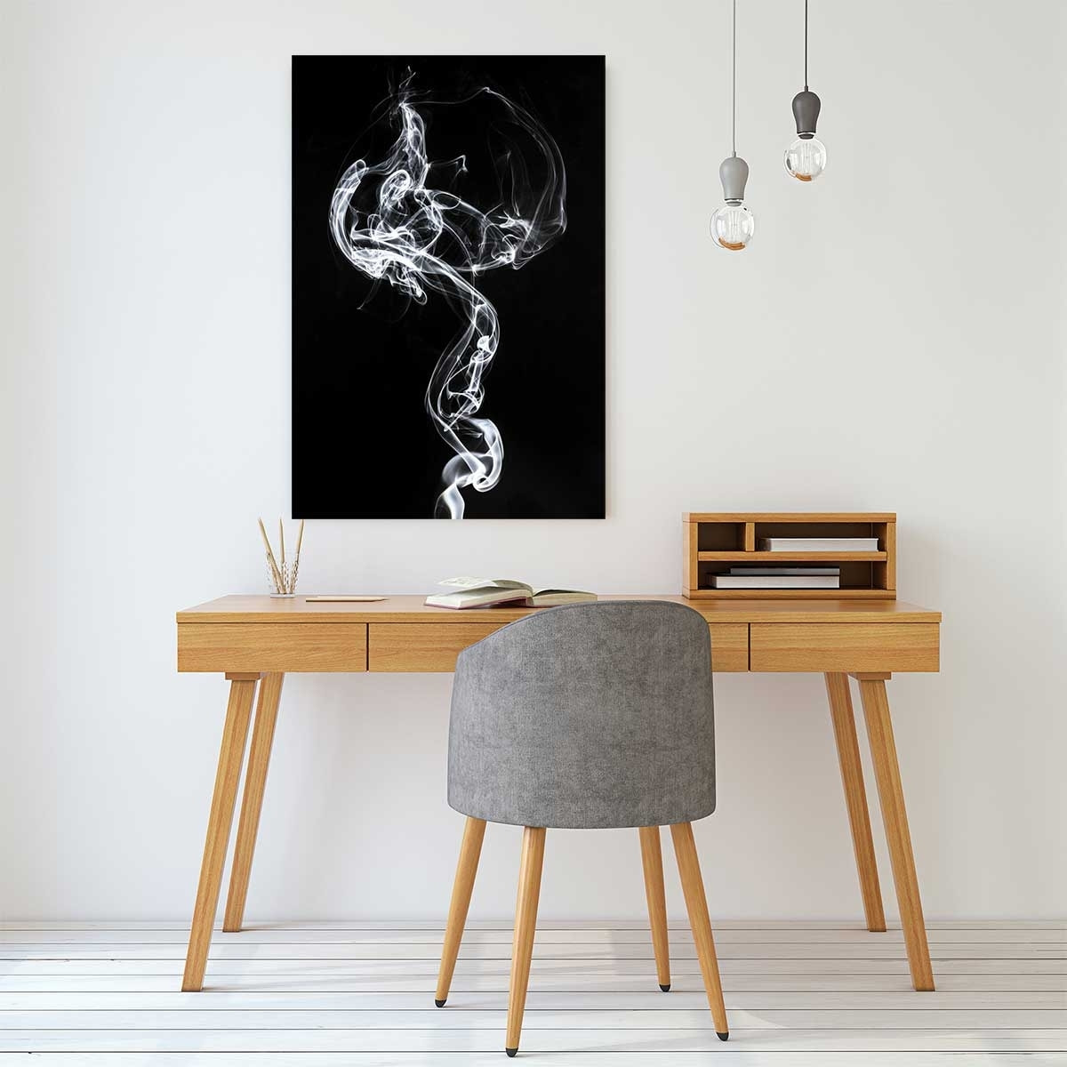 Tableau  white smoke medusa Toile imprimée