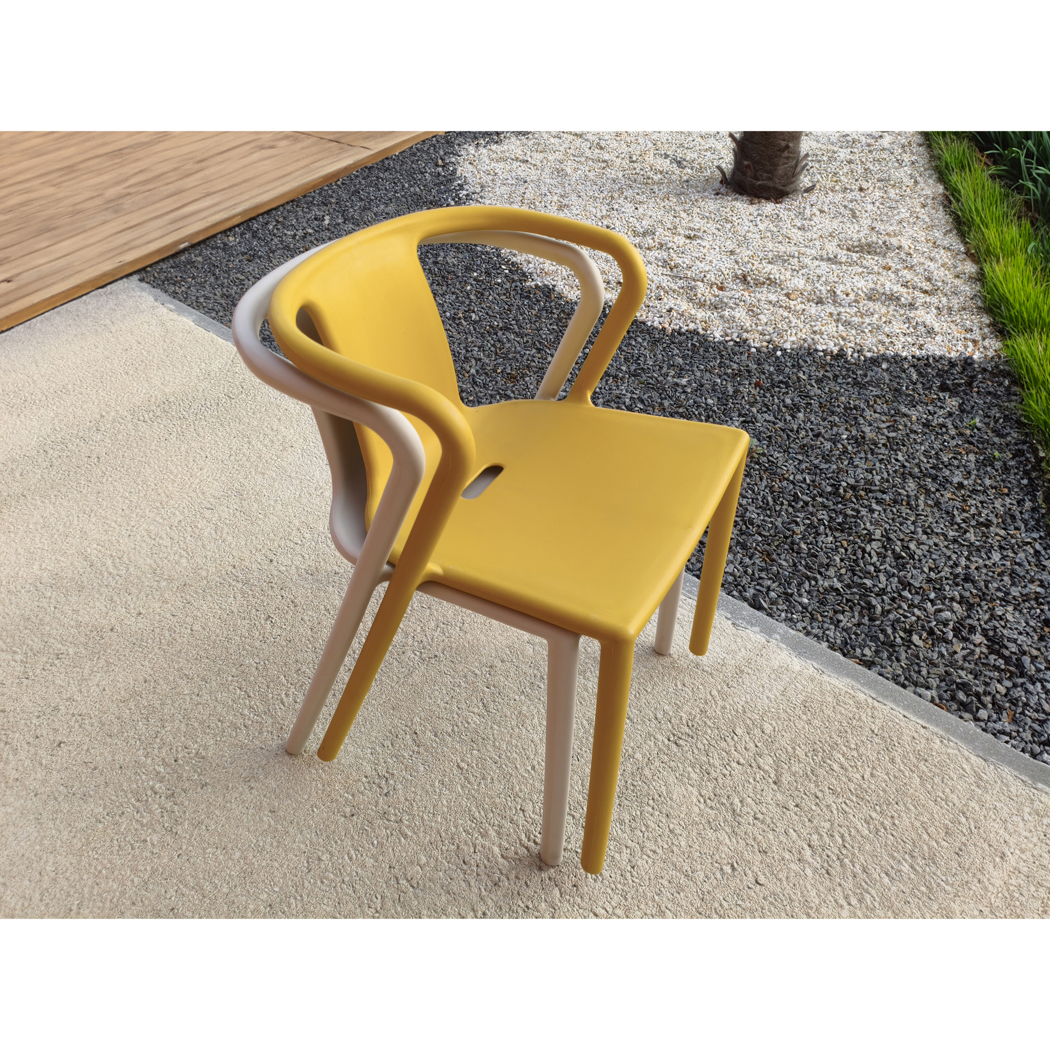 MEET - Ensemble repas de jardin 6 places en aluminium laqué