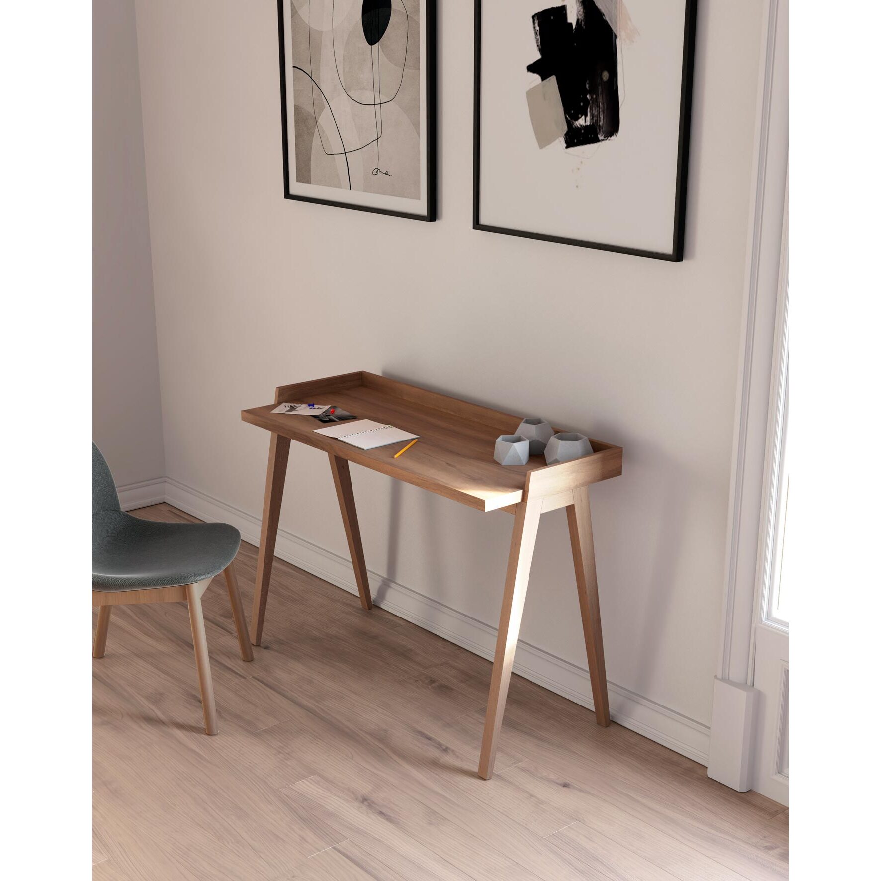 Escritorio Paris nogal 81x111x50