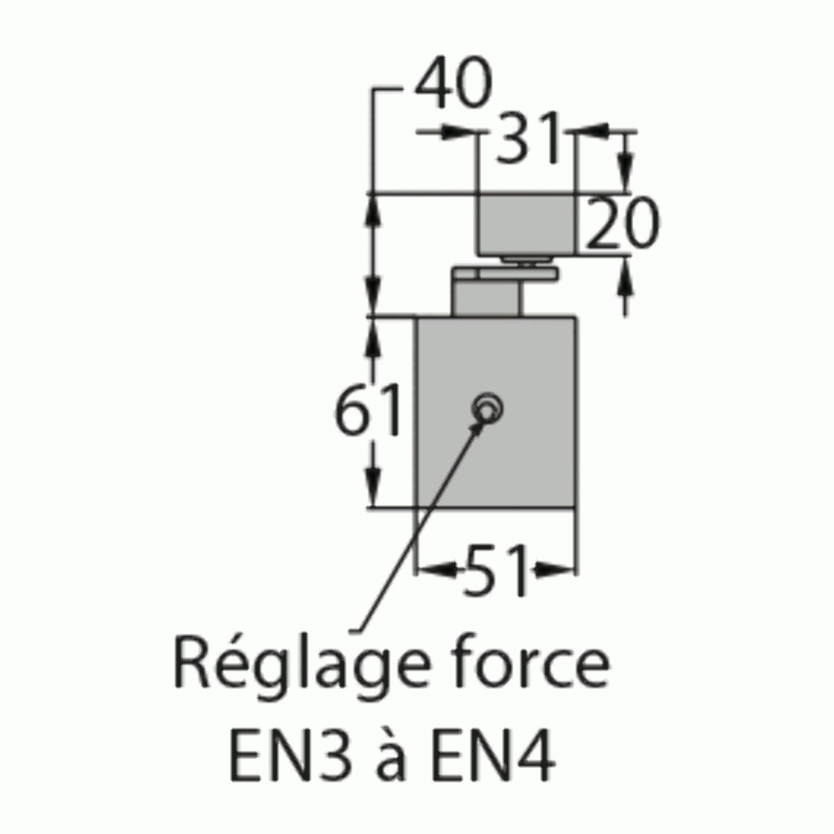 Ferme-porte GROOM 3400 - Bras anti-vandalisme - Argent - GR340511