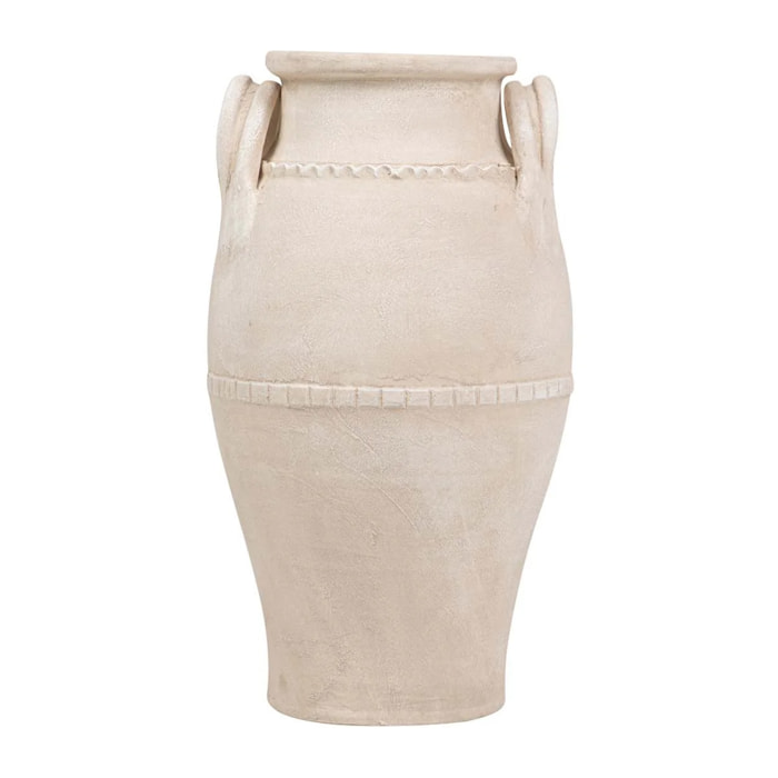 Florero Ceramica Beige 32x32x60 Cm