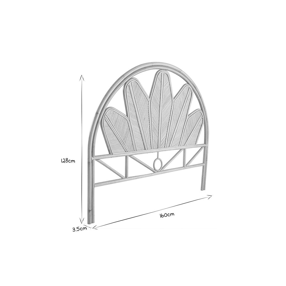 Tête de lit déco en rotin L160 cm NALAH
