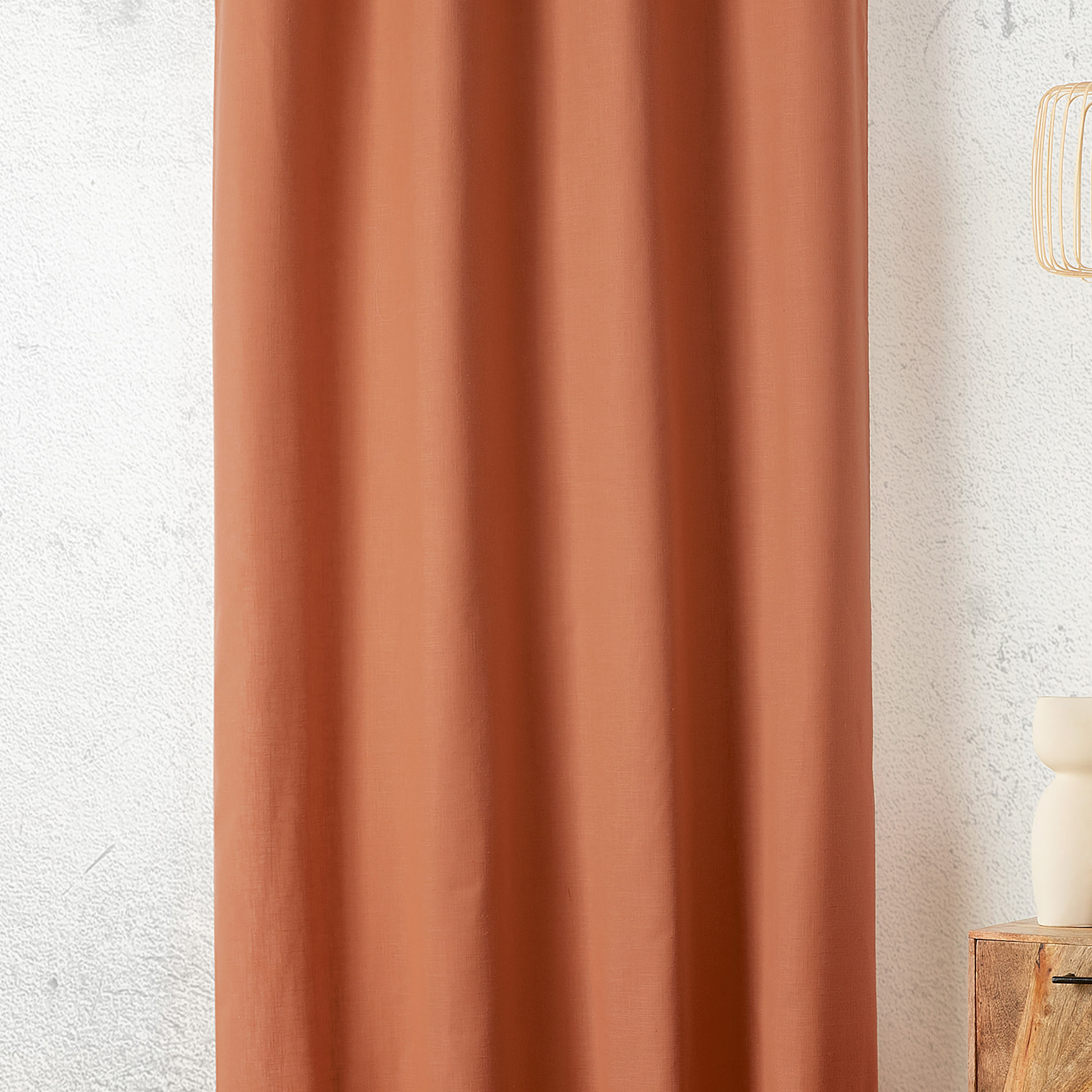 Tissu aspect lin - Orange