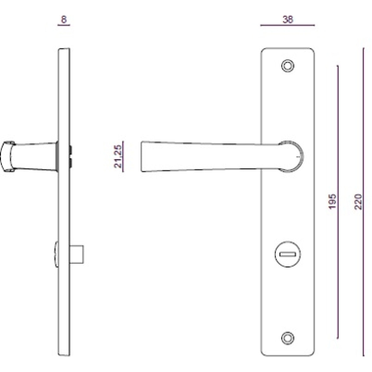 Ensemble FLEX VACHETTE entr.195 mm Chrome satin Condamnation - 206417