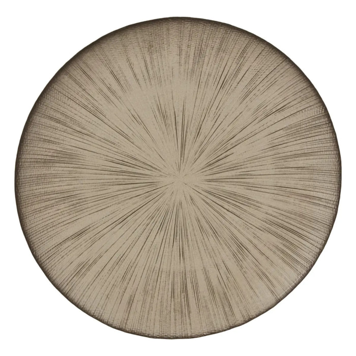 Assiette plate Gloria champagne D28xH2,5cm