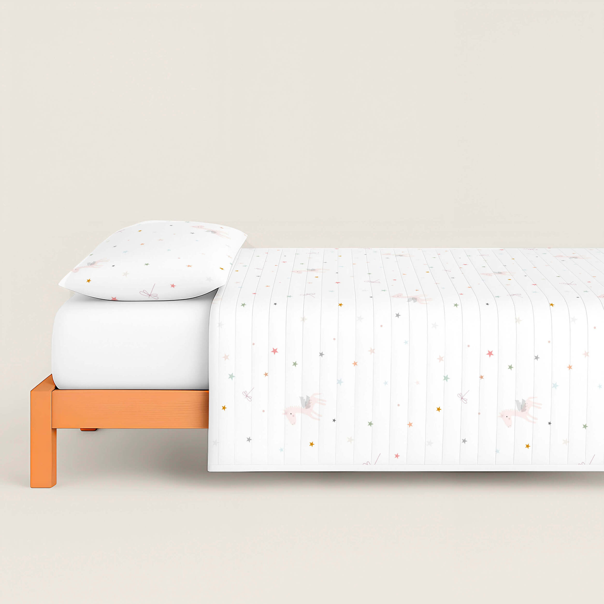 Colcha Bouti Estampada - Reversible - Infantil - 100% Algodón - 70 gr/m² - Pegaso Mágico