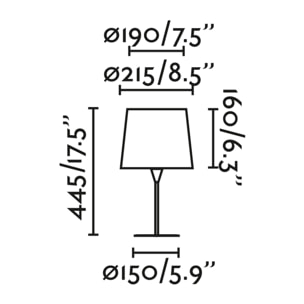 CONGA S lampe de table noire/noire