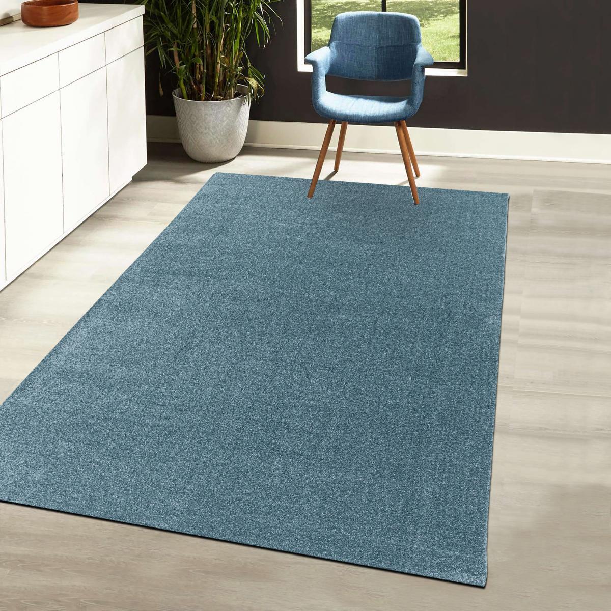 Tapis salon et chambre tissé motif uni NIBA