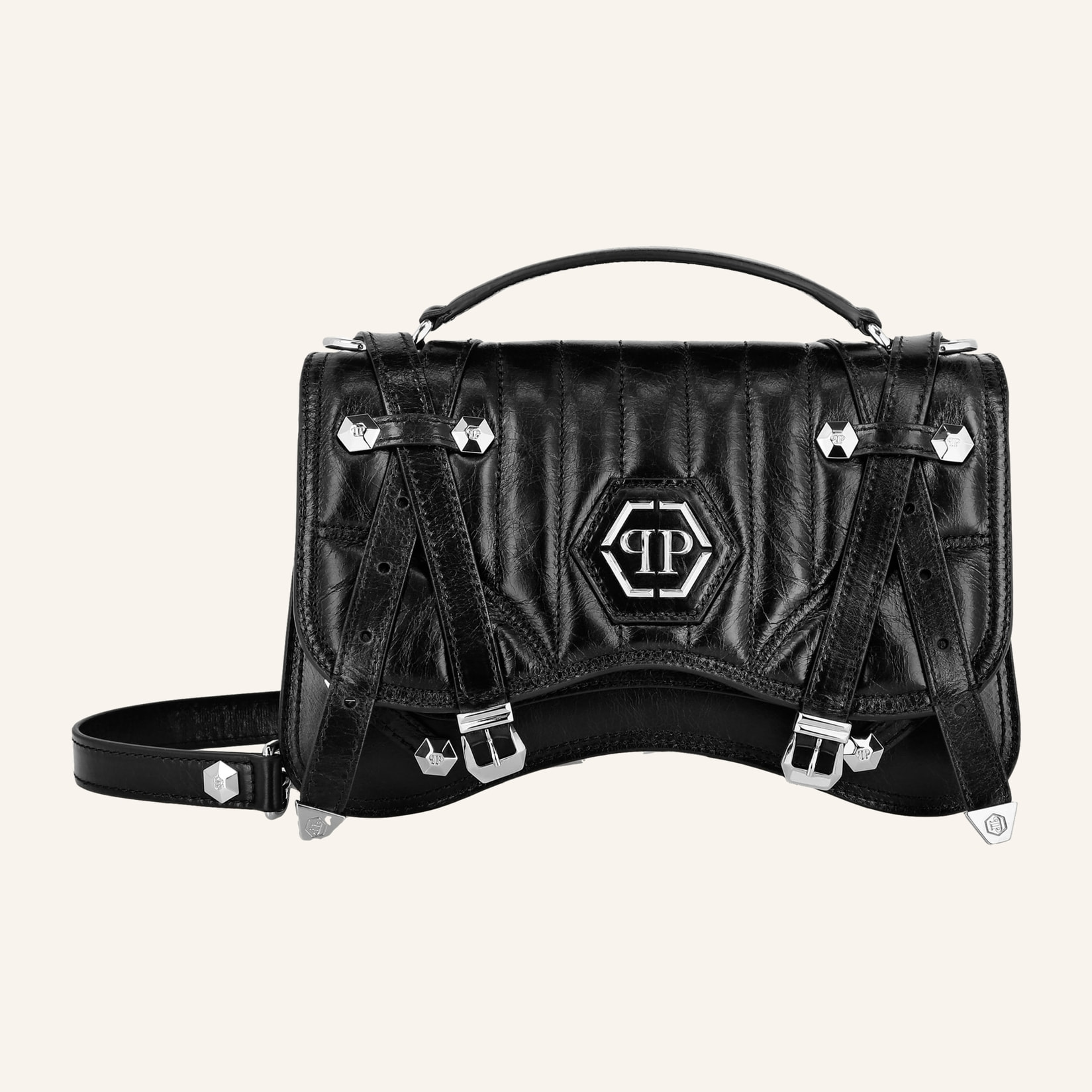 PHILIPP PLEIN Bolsa de asas HEXAGON