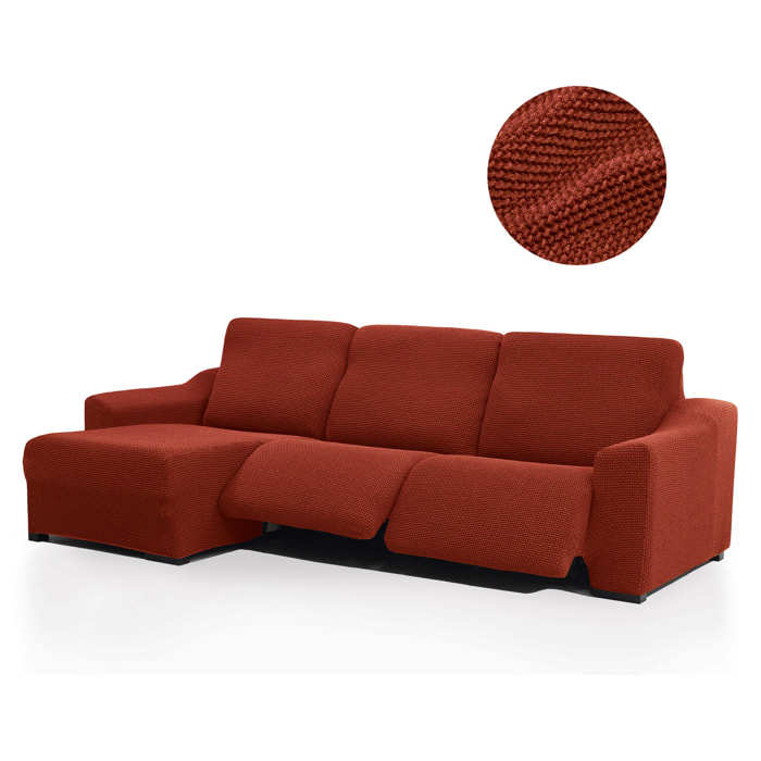 Funda para Chaise Longue izquierda (visto de frente ) brazo largo SÚPER ELÁSTICA con RELAX modelo HELENA