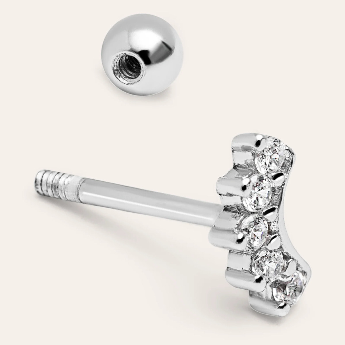 Orecchino Singolo Mini 5 Sparks in Argento