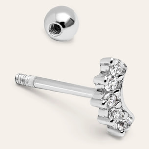 Orecchino Singolo Mini 5 Sparks in Argento