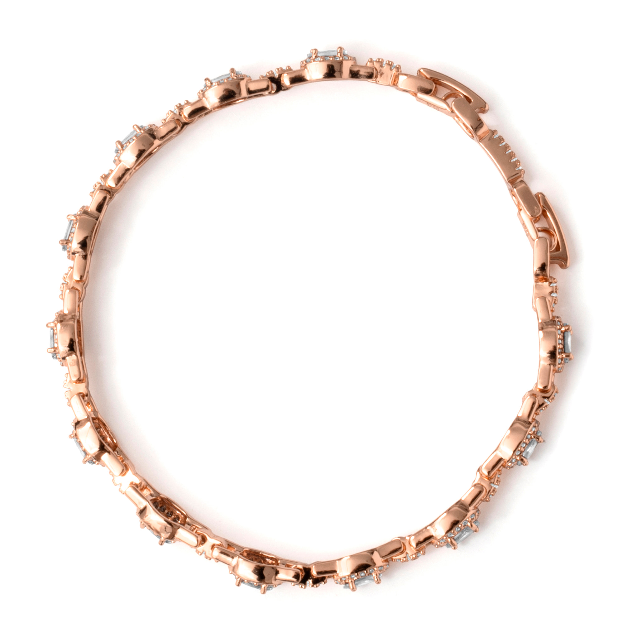 Pulsera Papzal acabado oro rosa 18k