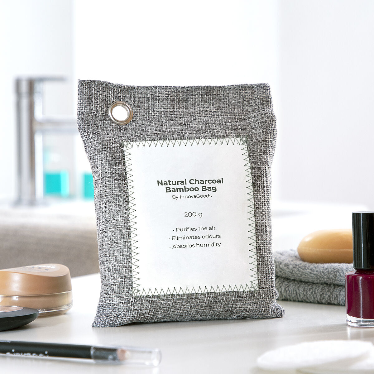 Ensemble de Sacs Purificateurs d’Air avec Charbon Actif Bacoal InnovaGoods (pack de 2)