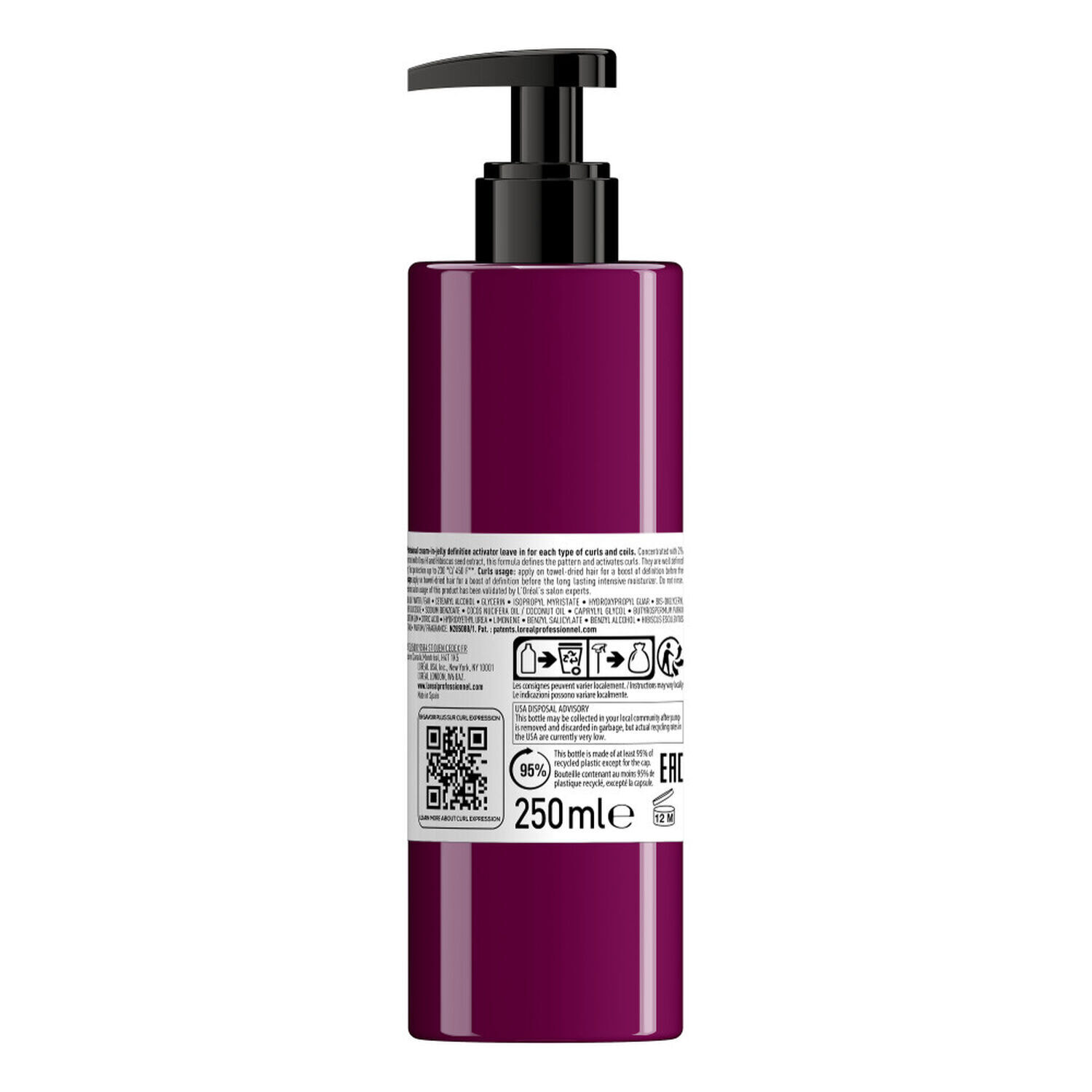 Série Expert Curl Expression - Crème en Gelée activatrice de definition - cheveux ondulés, frisés, bouclés et crépus 250ml