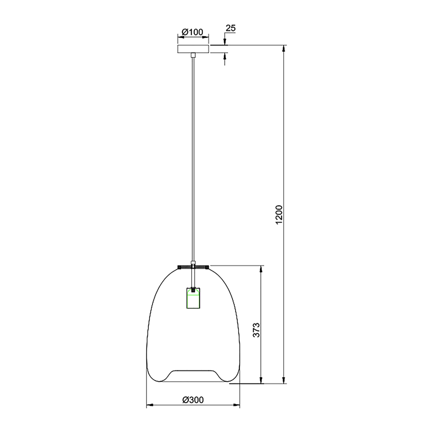 Lámpara de techo Yumei de Bambú, diametro 30 cm