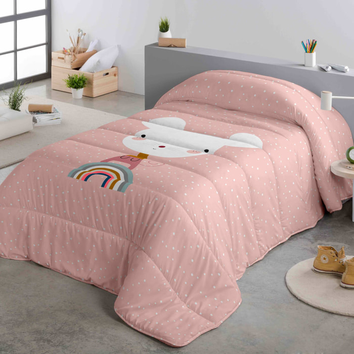 Haciendo el Indio- Edredón Nórdico Estampado - Infantil - 100% Algodón - 200 gr/m² con Tacto Pluma - Susanita Rosa