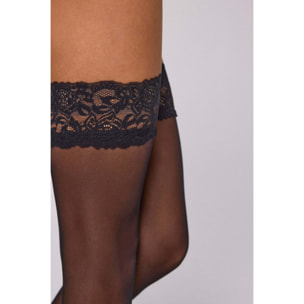 Calza reggicalze in pizzo nero 40 denari