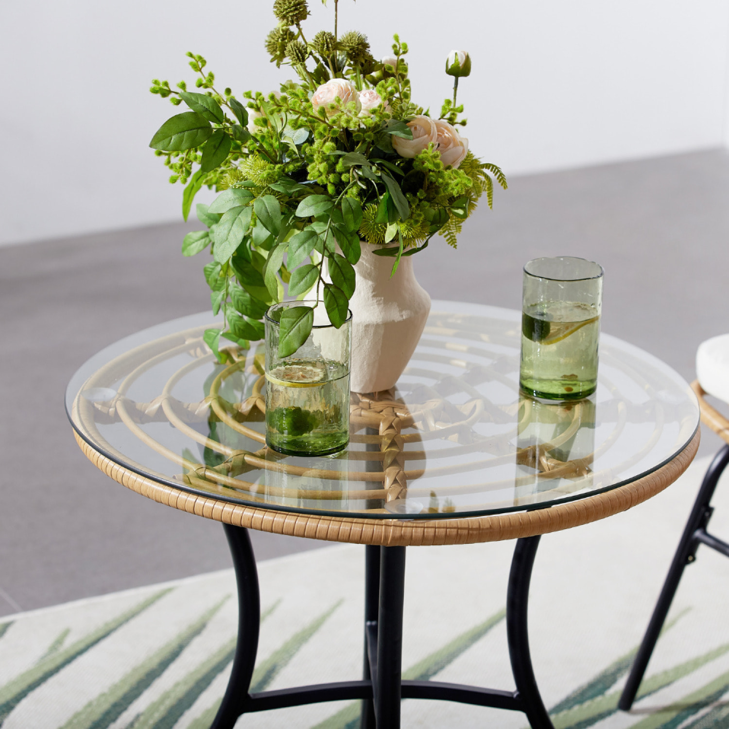 Salon de jardin 2 places effet rotin - PISCO