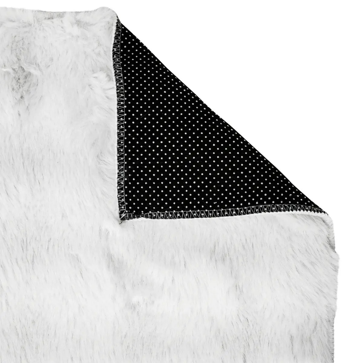 Tapis fausse fourrure 3D Zephy blanc 90x60cm