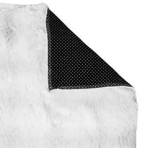 Tapis fausse fourrure 3D Zephy blanc 90x60cm