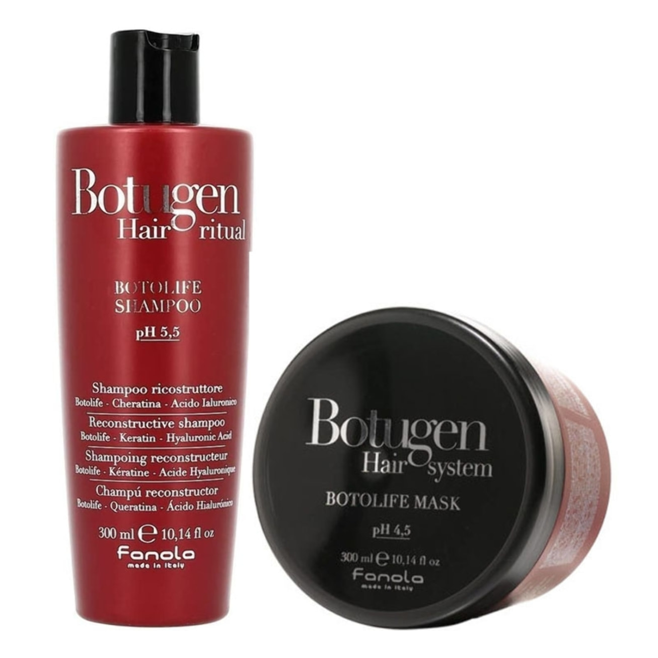 FANOLA Kit Botugen Reconstructive Champú Reconstructor 300ml + Mascarilla 300ml