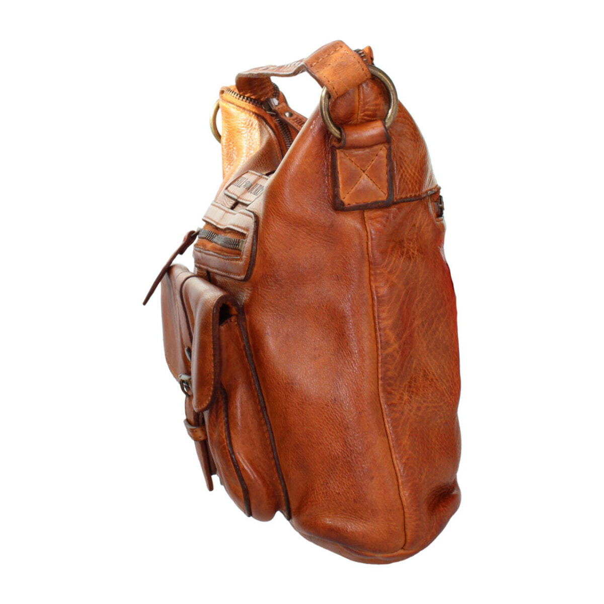 Borsa a tracolla  da uomo In Vera pelle Made in Italy 31x23x12 cm