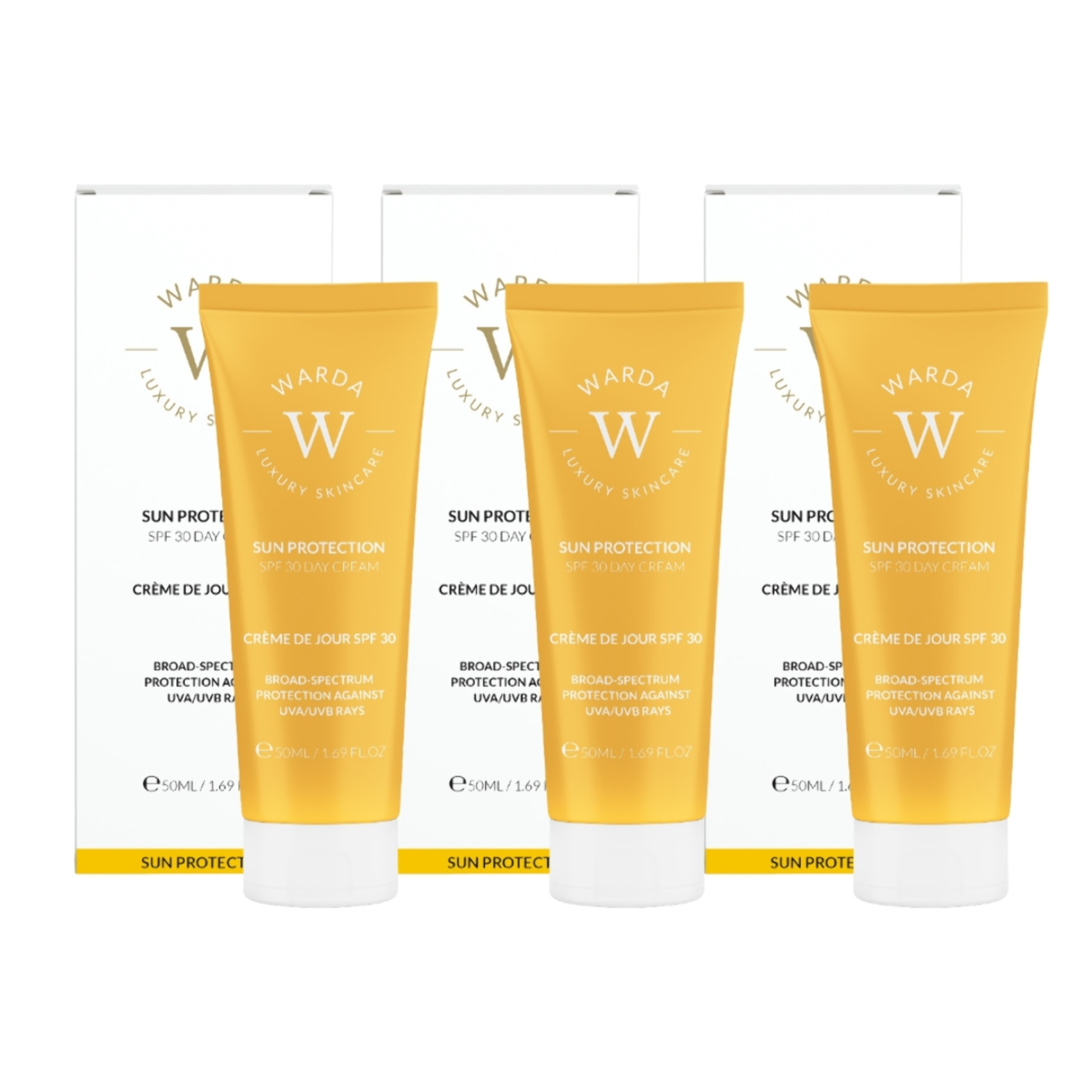 Trío de cremas de día con protección solar SPF 30
