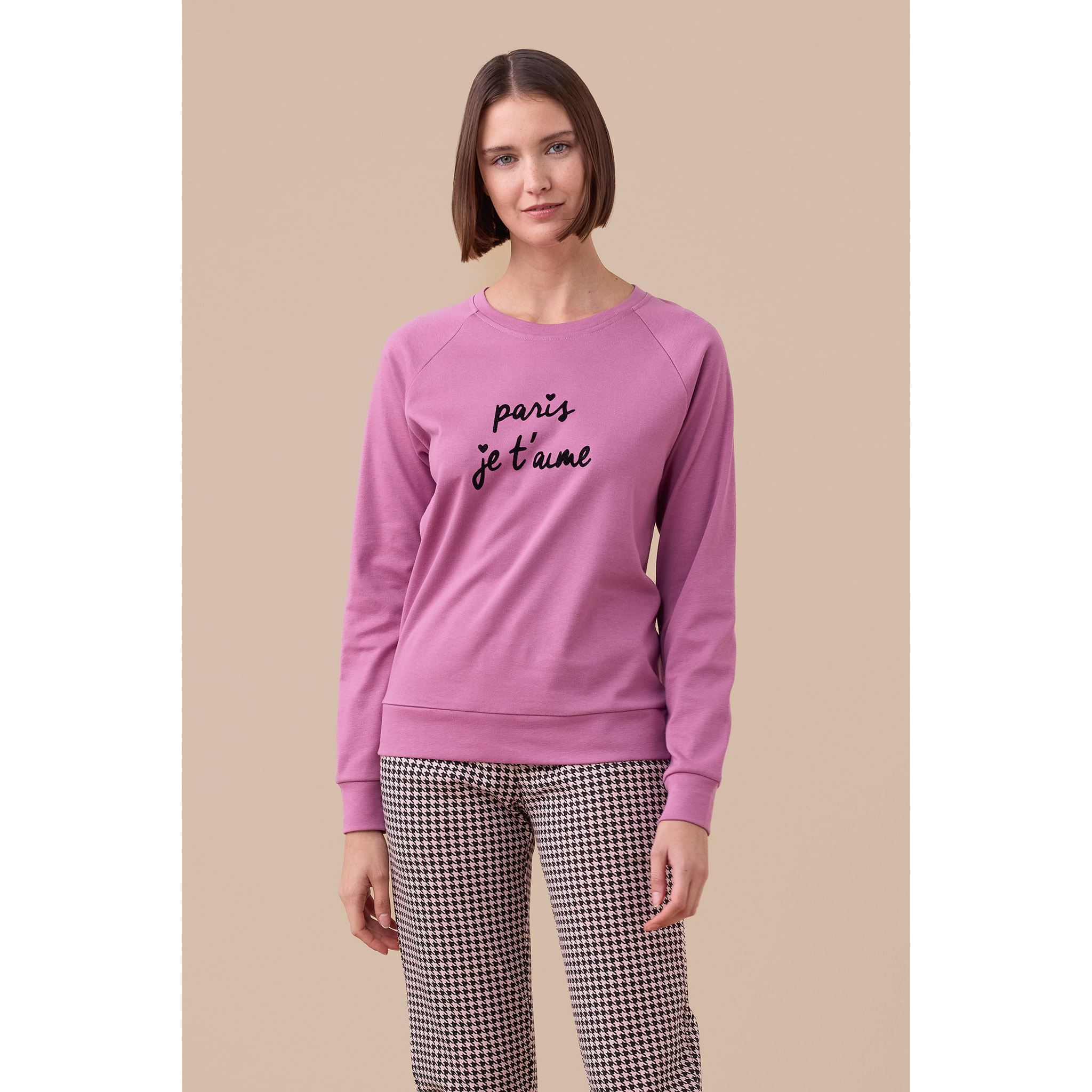 Pigiama donna caldo cotone articolo paris Noidinotte