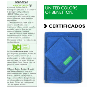 PACK DE 2 SET DE 3 TOALLAS DE BAÑO EN COLOR AZUL Y BEIGE - BENETTON