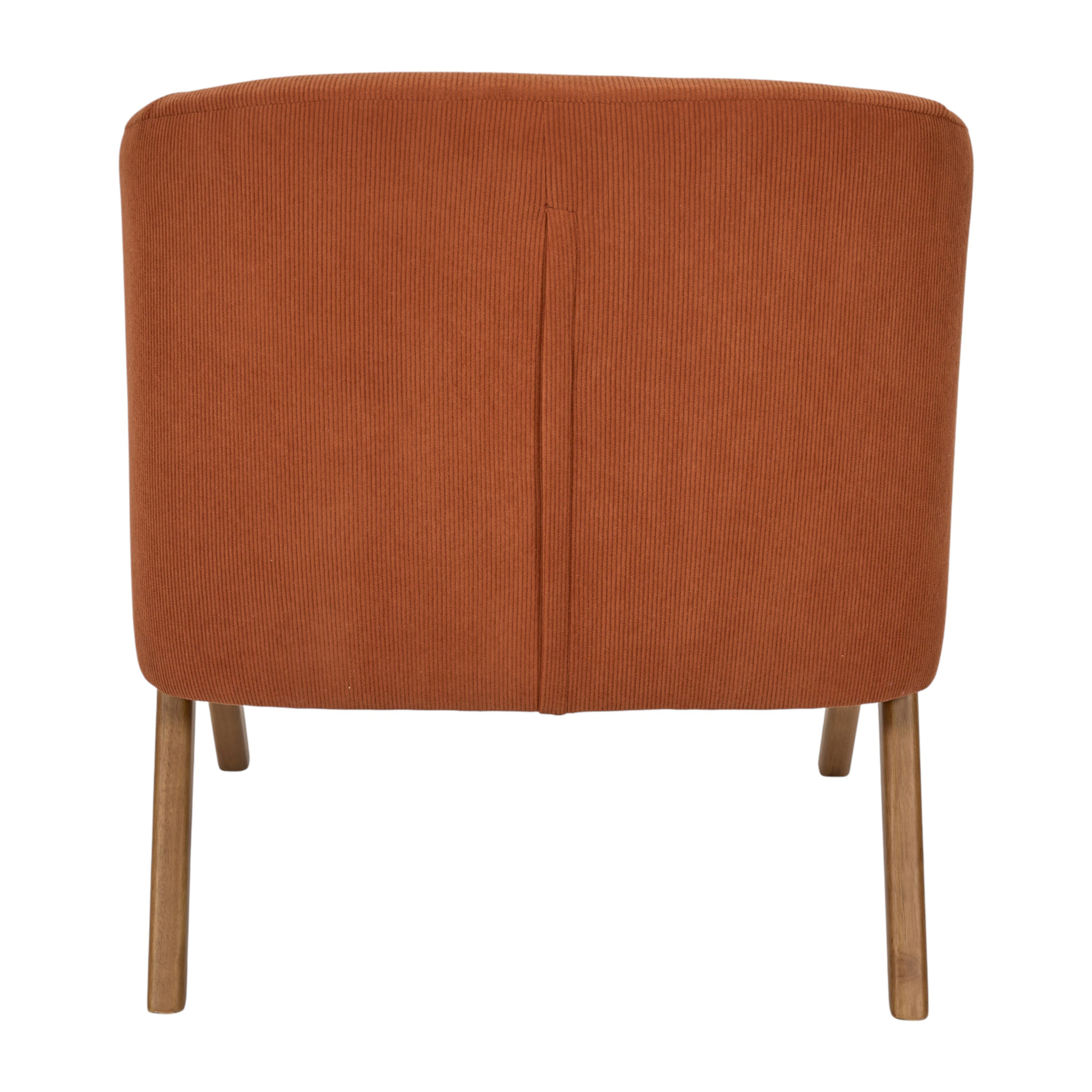 Fauteuil - HOME DECO FACTORY - Jules - Côtelé - Confortable - Terracotta