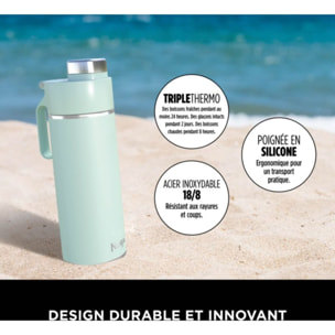 Bouteille isotherme NINJA Thirsti 530ml Travel Bottle Sea Glass