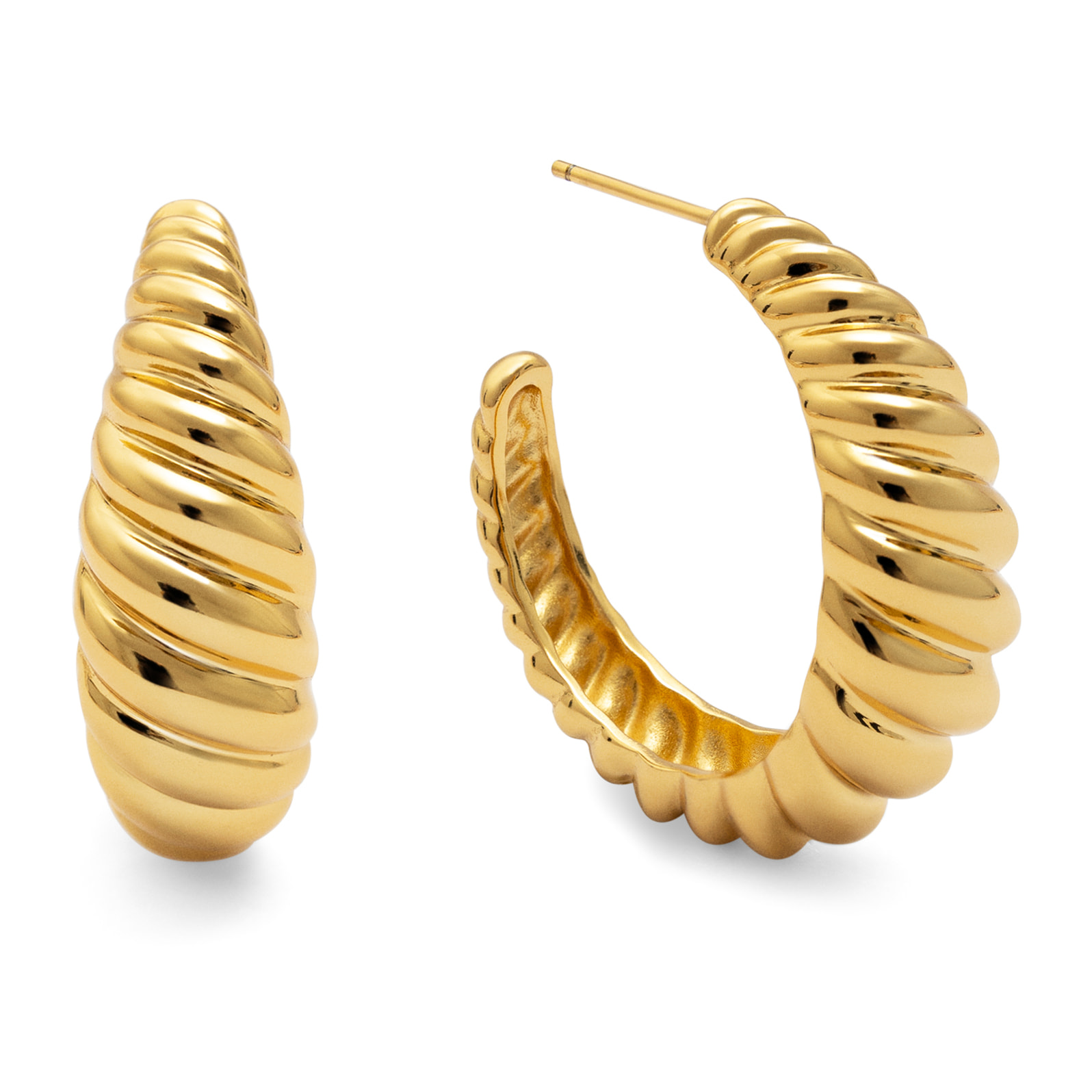 Pendientes Aro Cordelia Baño Oro