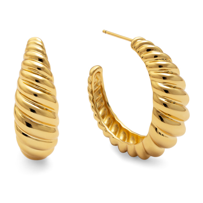 Pendientes Aro Cordelia Baño Oro